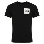 Zwart Logo Print Katoenen T-shirt The North Face , Black , Heren