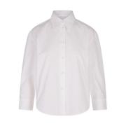 Witte Katoenen Poplin Cropshirt Jil Sander , White , Dames