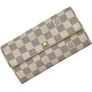 Pre-owned Canvas wallets Louis Vuitton Vintage , White , Dames