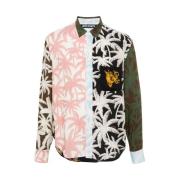 Overhemd met Multikleur Palmboomprint Palm Angels , Multicolor , Heren