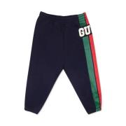 Stijlvolle katoenen broek voor junioren Gucci , Blue , Unisex