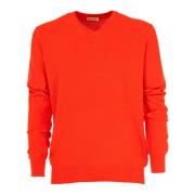 Lichtgewicht V-hals Heren Trui Cashmere Company , Red , Heren