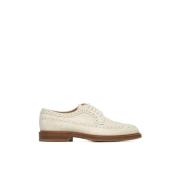 Ivoor Platte Schoenen Longwing Brogue Derby Brunello Cucinelli , Beige...