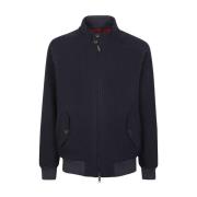 Navy Wollen Jas Dubbele Stijl Baracuta , Blue , Heren