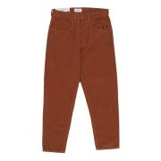 Donker Beige Fluwelen Broek Amish , Brown , Heren