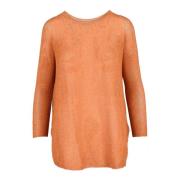 Linnen Katoenmix Modetop Pink Memories , Orange , Dames