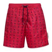 Zwembroek met monogramprint MCM , Red , Heren