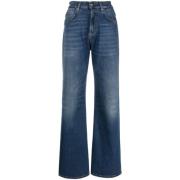 Wijde Pijp Lage Taille Jeans Pinko , Blue , Dames