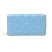 Pre-owned Leather wallets Louis Vuitton Vintage , Blue , Dames