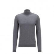 Slim Fit Merino Wool Turtleneck Sweater Hugo Boss , Gray , Heren