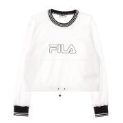 Sportieve Mesh Crop Top Bright White Fila , White , Dames