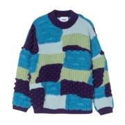 Intarsio Gebreide Crewneck Trui Bonsai , Multicolor , Heren