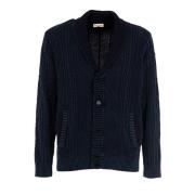 Heren V-hals Cardigan Sweater Cashmere Company , Blue , Heren