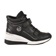 Leren Sneakers met Rubberen Zool Michael Kors , Black , Dames