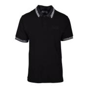 Katoenen Polo Shirt Versace Jeans Couture , Black , Heren