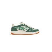 Rode lage sneakers met Rocket-logo Enterprise Japan , Green , Heren