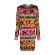 Fair Isle Gebreide Jurk Kenzo , Multicolor , Dames