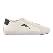 Leren Sneakers met Rubberen Zool Diesel , White , Heren