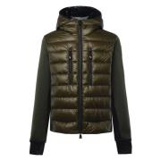 Groene Donsgevulde Trui met Windstopper Moncler , Green , Heren