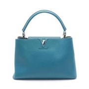 Pre-owned Leather handbags Louis Vuitton Vintage , Blue , Dames