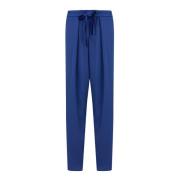 Blauwe Satijnen Broek Zijrits Emporio Armani , Blue , Dames