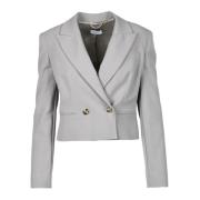 Elegante Blazer met Polyester Mix Marella , Gray , Dames