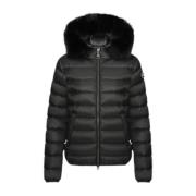 Zwarte Winterjas met Bontcapuchon Colmar , Black , Dames