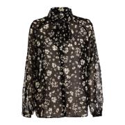 Gestreepte lange mouwen damesblouse Liu Jo , Black , Dames