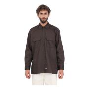 Bruine oversized herenoverhemd Dickies , Brown , Heren