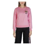 Herfst/Winter Dames Hoodless Sweatshirt Moschino , Pink , Dames