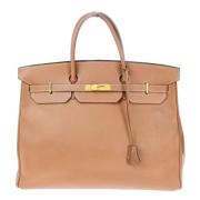 Pre-owned Leather handbags Hermès Vintage , Brown , Dames