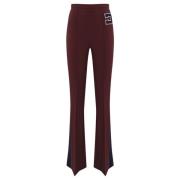 Stretch Crepe Broek met Zijrits Elisabetta Franchi , Brown , Dames