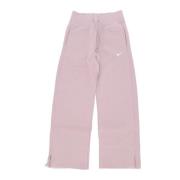 Fleece Wijde Pijpen Trainingsbroek Nike , Pink , Dames