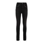 Hoge Taille Skinny Jeans Liu Jo , Black , Dames