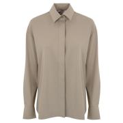 Dove Grey Jersey Shirt Max Mara Studio , Brown , Dames