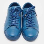 Pre-owned Leather sneakers Louis Vuitton Vintage , Blue , Heren