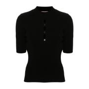 Studded High Neck Black Sweaters Twinset , Black , Dames