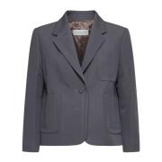 Beige Wolblend Blazer Jas Dries Van Noten , Beige , Dames