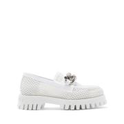 Mesh Loafers Casadei , White , Dames