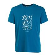 Heren T-shirt met Kenmerkende Stijl Bikkembergs , Blue , Heren