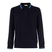 Lange mouw heren polo shirt Cashmere Company , Blue , Heren