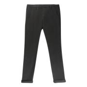 Stretch Satijnen Katoenen Chino Broek Dondup , Black , Heren