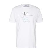 Monogram Echo Graphic T-shirt Calvin Klein , White , Heren