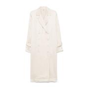 Parel Satijn Trench Jurk TotêMe , White , Dames