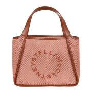 Rafia Mesh Tote Handtas Stella McCartney , Pink , Dames