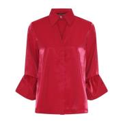 Elegante Rode Shirt Encalyptabbbaria Stijl Bruuns Bazaar , Red , Dames