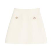 Juweelknoop Mini Rok Ivoor Valentino Garavani , Beige , Dames