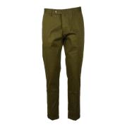 Katoen Tencel Elastaan Broek Gianni Lupo , Green , Heren