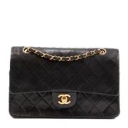 Pre-owned Leather chanel-bags Chanel Vintage , Black , Dames