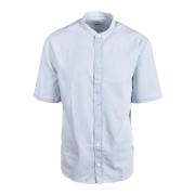 Katoen Elastaan Shirt Dondup , Blue , Heren